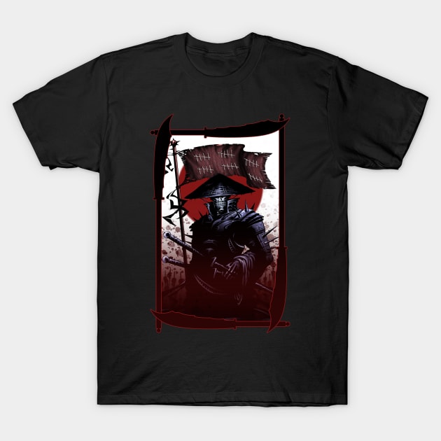 Samurai Skull T-Shirt by mrpsycho